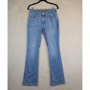 Lee Jeans Womens 6 Bootcut Regular Fit Mid Rise Curvy Medium Wash Western Cowboy